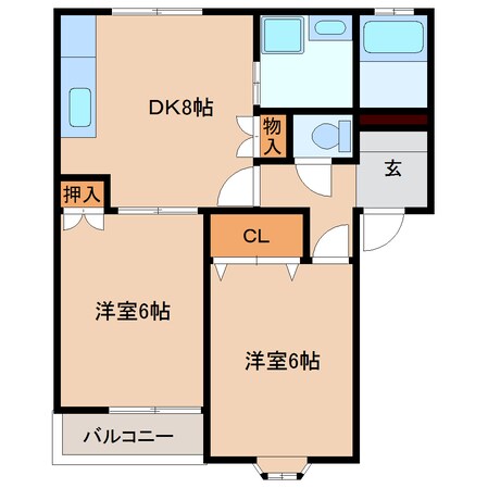 サーレブッローネ３の物件間取画像